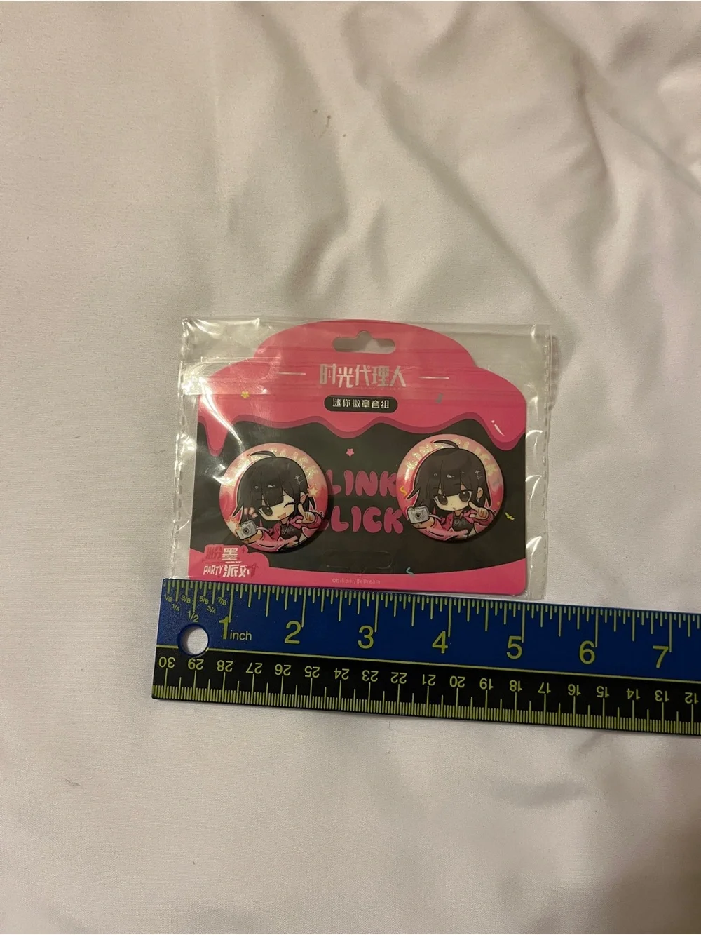 Link Click Qiao Ling Mini Badge Set Pink